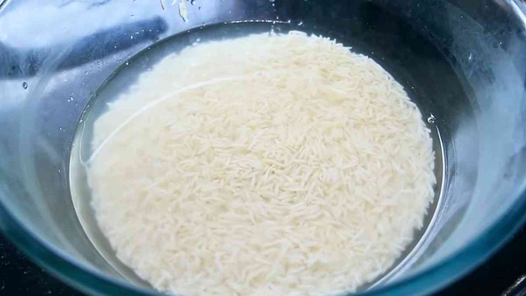 Step 12: Add soaked basmati rice