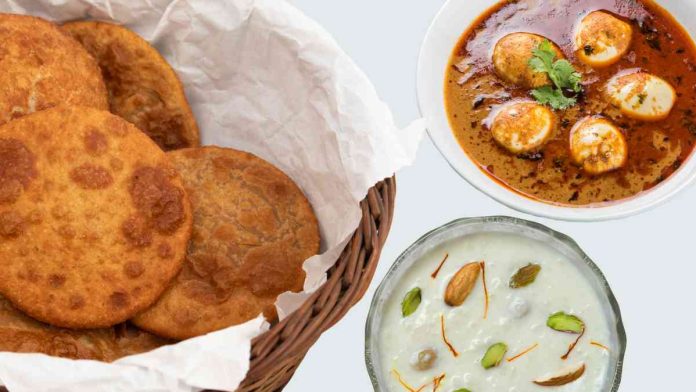 kheer, dal puri, egg curry recipe